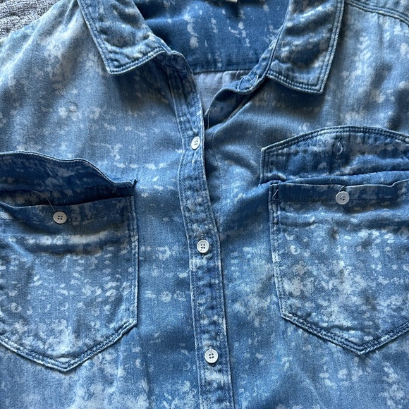 Calvin Klein Blue Patterned Button Down Shirt - Picture 4 of 11